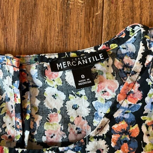 J.Crew Mercantile NWT floral ruffled blouse xs - Picture 3 of 8
